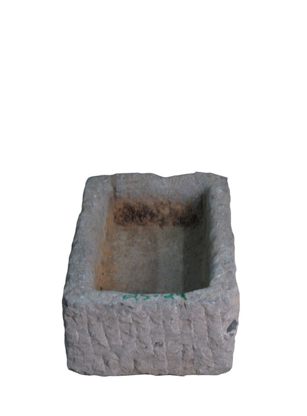 20" Inch Long Hand Chiseled Stone Trough 24 - 24 - Dyag East