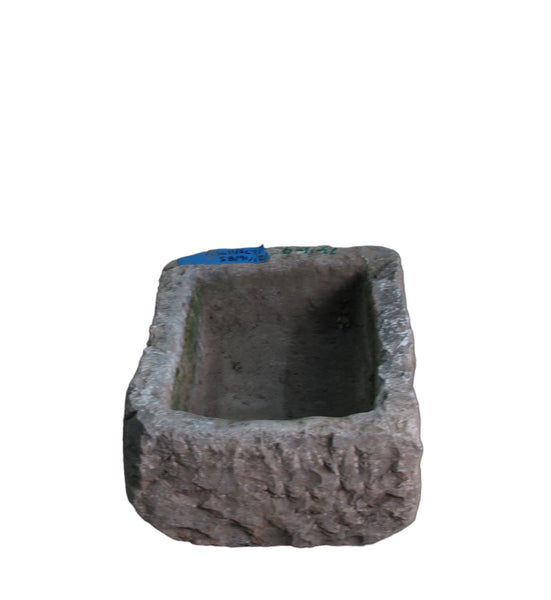 21" Inch Long Hand Chiseled Stone Trough 11 - 4 - Dyag East