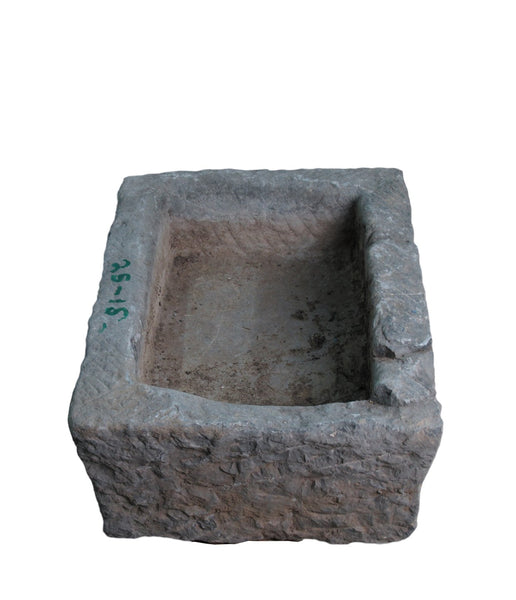 21" Inch Long Hand Chiseled Stone Trough 24 - 15 - Dyag East