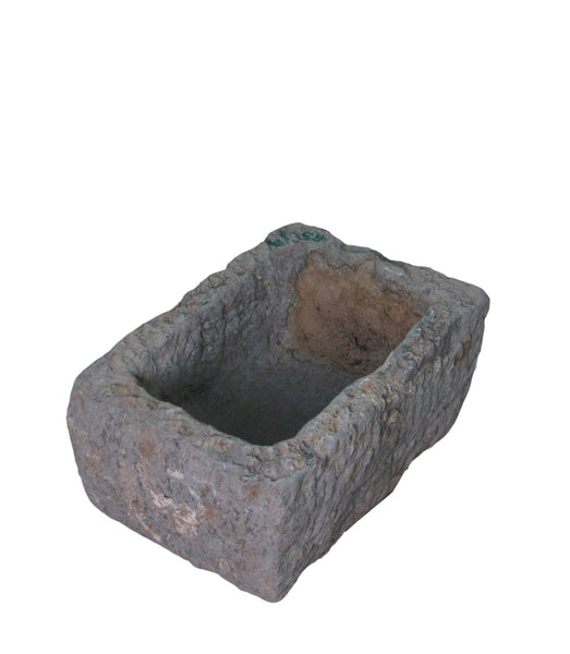 21" Inch Long Hand Chiseled Stone Trough 24 - 19 - Dyag East