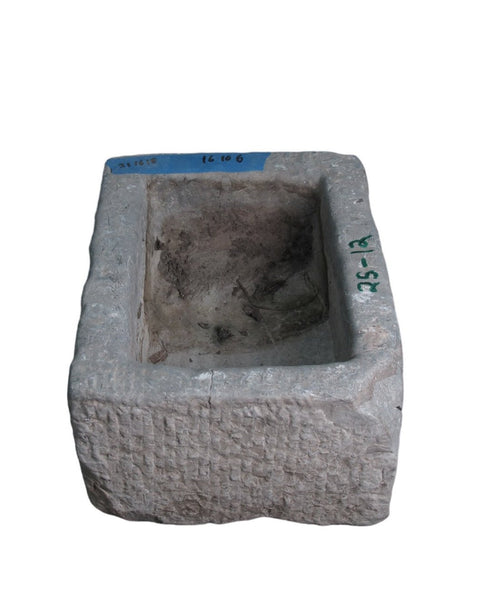 21" Inch Long Hand Chiseled Stone Trough 25 - 12 - Dyag East