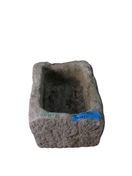 22" Inch Long Hand Chiseled Stone Trough 11 - 3 - Dyag East