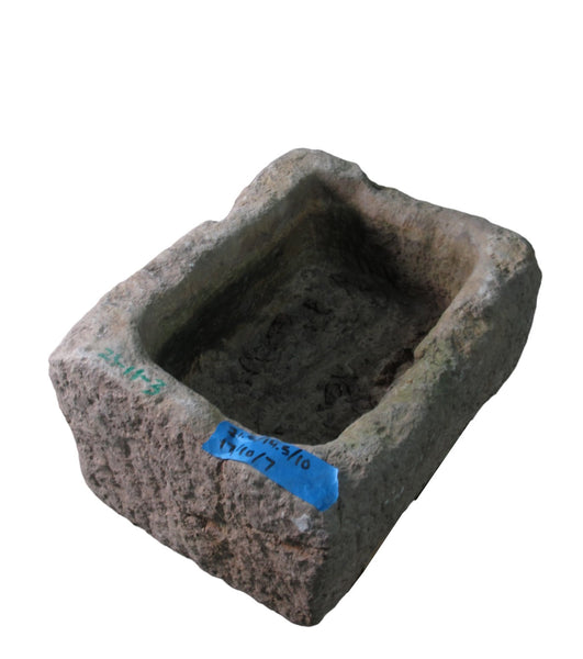 22" Inch Long Hand Chiseled Stone Trough 11 - 3 - Dyag East