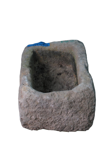 22" Inch Long Hand Chiseled Stone Trough 11 - 3 - Dyag East