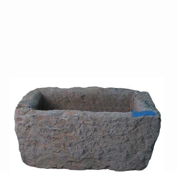 22" Inch Long Hand Chiseled Stone Trough 11 - 6 - Dyag East