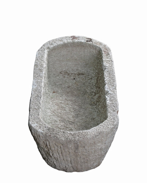 22" Inch Long Hand Chiseled Stone Trough 20 - Dyag East