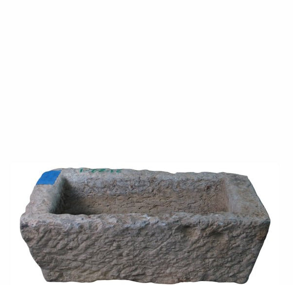 22" Inch Long Hand Chiseled Stone Trough 22 - 1 - Dyag East