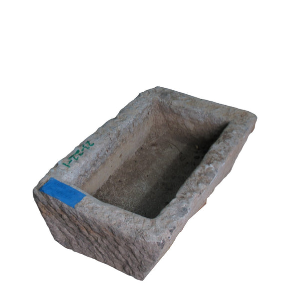 22" Inch Long Hand Chiseled Stone Trough 22 - 1 - Dyag East