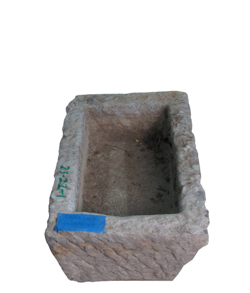 22" Inch Long Hand Chiseled Stone Trough 22 - 1 - Dyag East