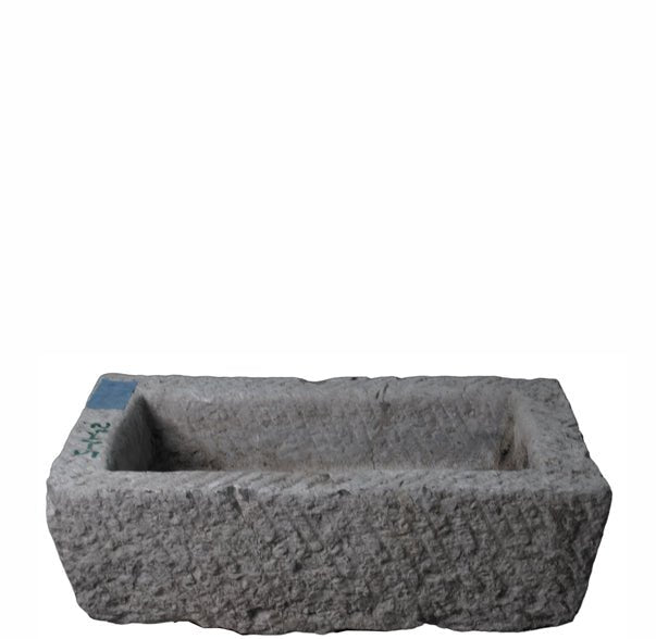 23" Inch Long Hand Chiseled Stone Trough 11 - 5 - Dyag East
