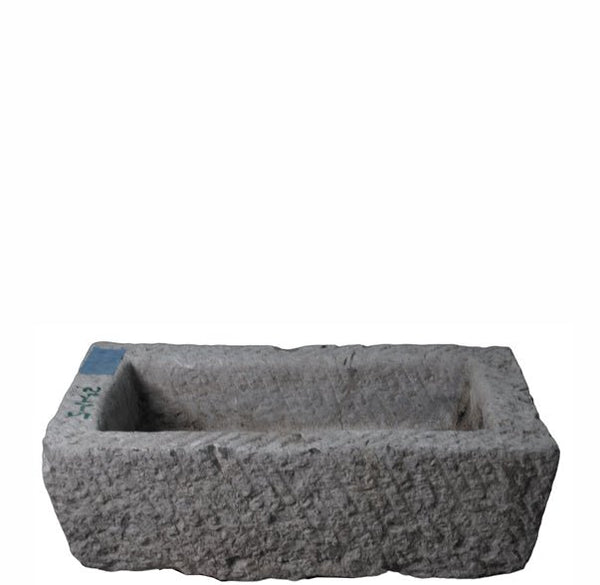 23" Inch Long Hand Chiseled Stone Trough 11 - 5 - Dyag East