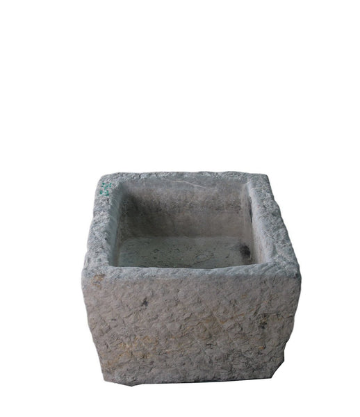 24" Inch Long Hand Chiseled Stone Trough 27 - Dyag East