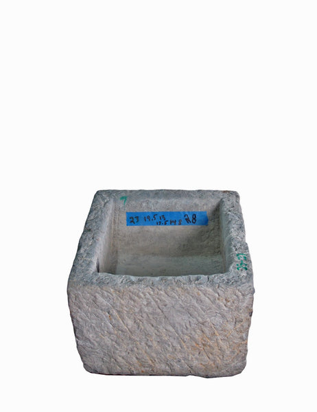 24" Inch Long Hand Chiseled Stone Trough 27 - Dyag East