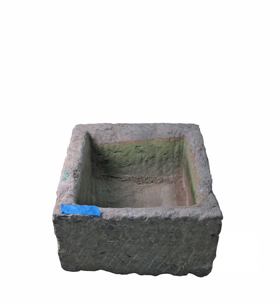 25" Inch Long Hand Chiseled Stone Trough 30 - Dyag East