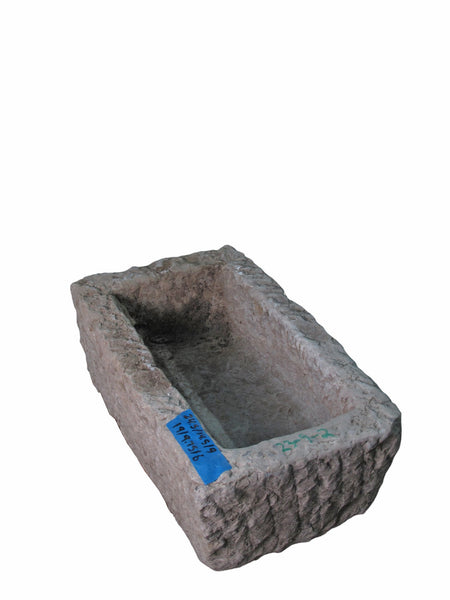 25" Inch Long Hand Chiseled Stone Trough 9 - 2 - Dyag East
