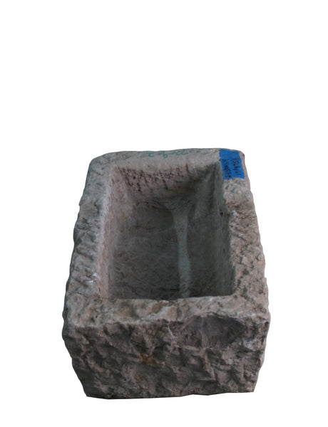 25" Inch Long Hand Chiseled Stone Trough 9 - 2 - Dyag East