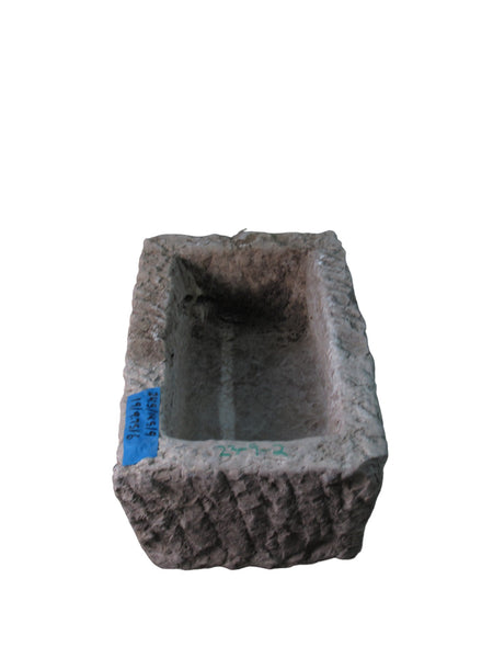 25" Inch Long Hand Chiseled Stone Trough 9 - 2 - Dyag East