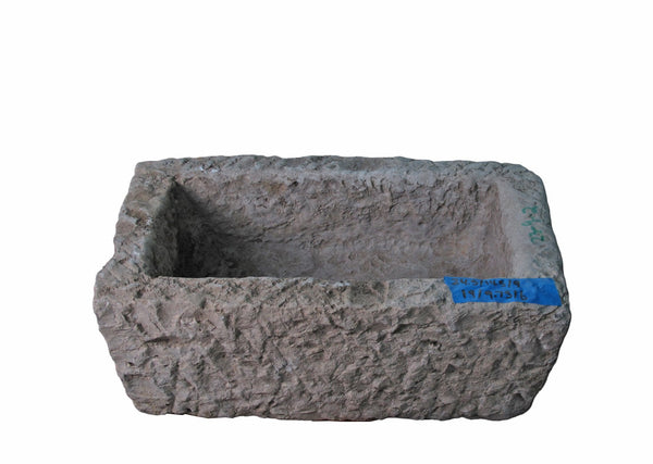 25" Inch Long Hand Chiseled Stone Trough 9 - 2 - Dyag East