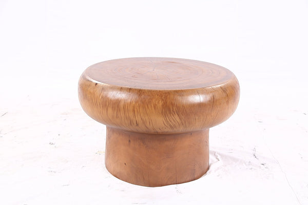 25” Round Brown Suar Accent Table - Dyag East