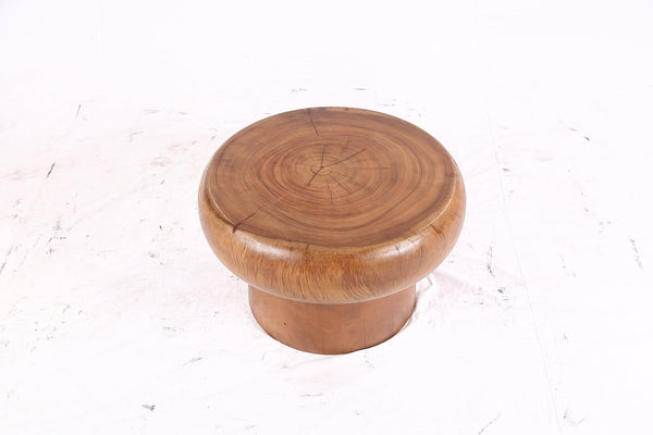 25” Round Brown Suar Accent Table - Dyag East