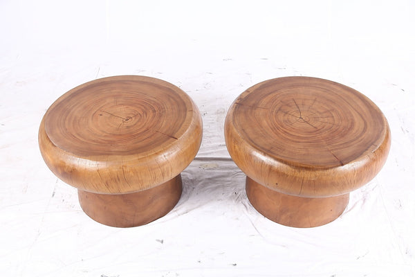 25” Round Brown Suar Accent Table - Dyag East
