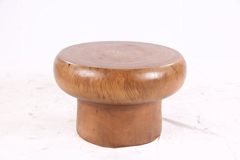 25” Round Brown Suar Accent Table - Dyag East