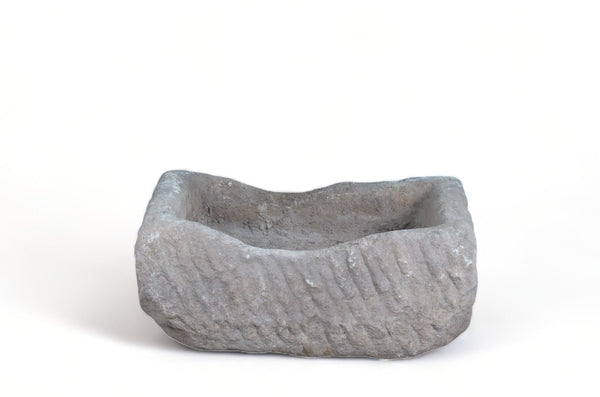 26" Inch Long Hand Chiseled Stone Trough 26 - Dyag East