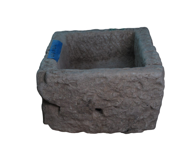 26" Inch Long Hand Chiseled Stone Trough 33 - Dyag East