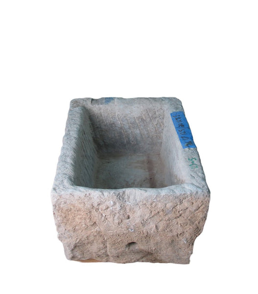 28" Inch Long Hand Chiseled Stone Trough 6 - Dyag East