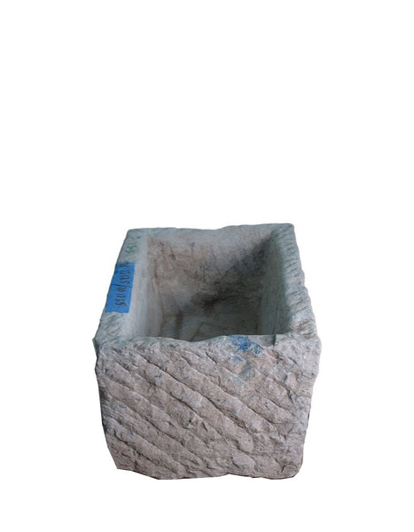 28" Inch Long Hand Chiseled Stone Trough 6 - Dyag East