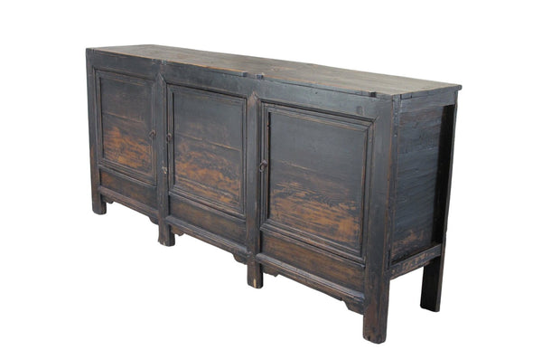 3 Door Black Farmer's Sideboard - Dyag East