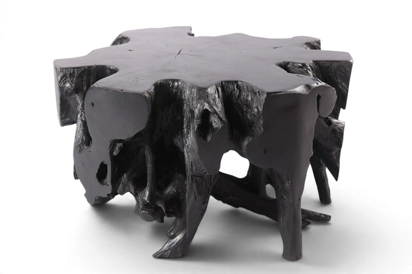 30” Diameter Black Teak Root Coffee Table - Dyag East