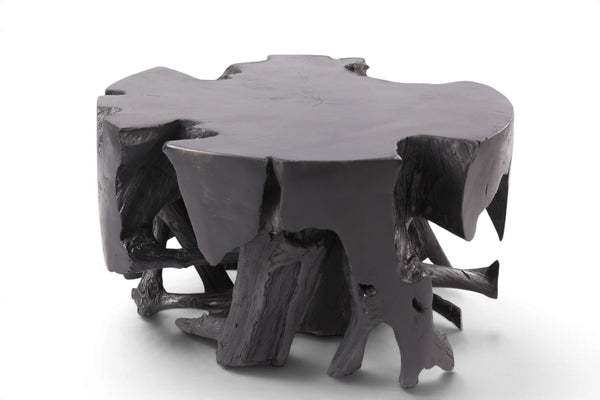 30” Diameter Black Teak Root Coffee Table 2 - Dyag East