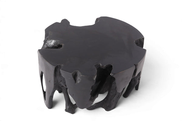 30” Diameter Black Teak Root Coffee Table 2 - Dyag East