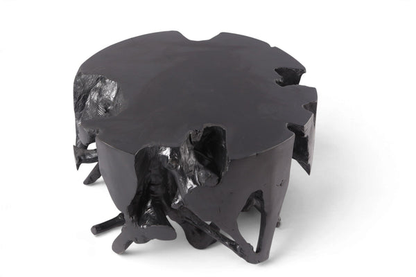 30” Diameter Black Teak Root Coffee Table 2 - Dyag East