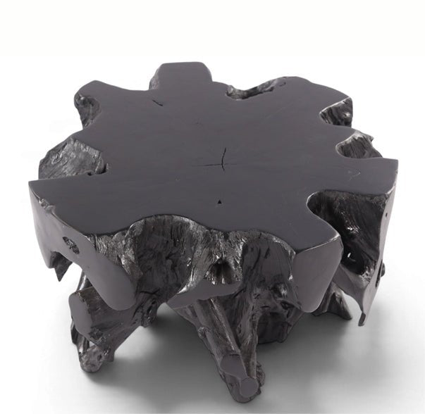 30” Diameter Black Teak Root Coffee Table - Dyag East
