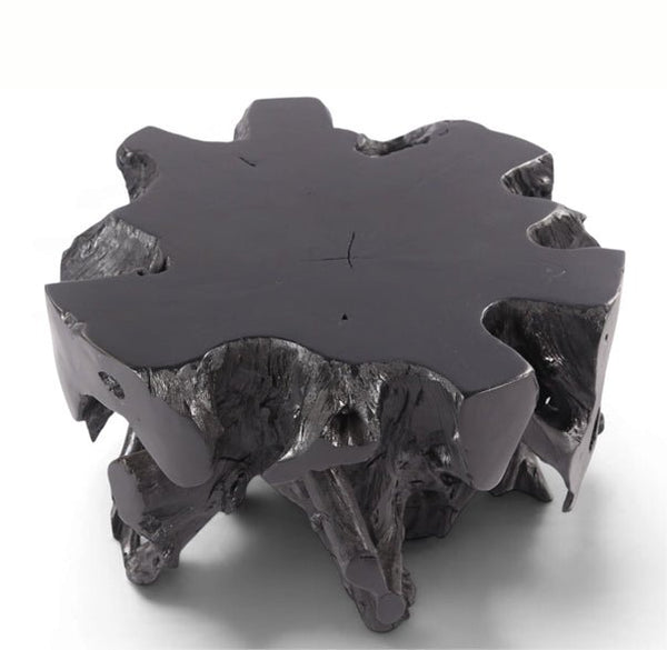30” Diameter Black Teak Root Coffee Table - Dyag East