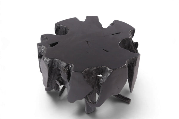 30” Diameter Black Teak Root Coffee Table 3 - Dyag East