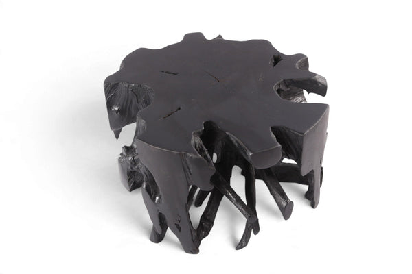 30” Diameter Black Teak Root Coffee Table 3 - Dyag East