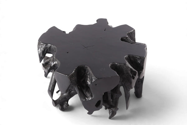 30” Diameter Black Teak Root Coffee Table - Dyag East