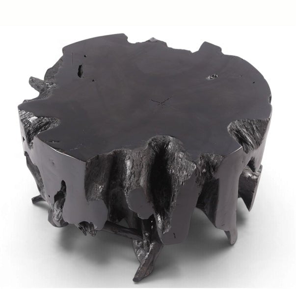 30” Diameter Black Teak Root Coffee Table 4 - Dyag East