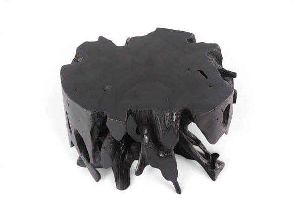 30” Diameter Black Teak Root Coffee Table 4 - Dyag East