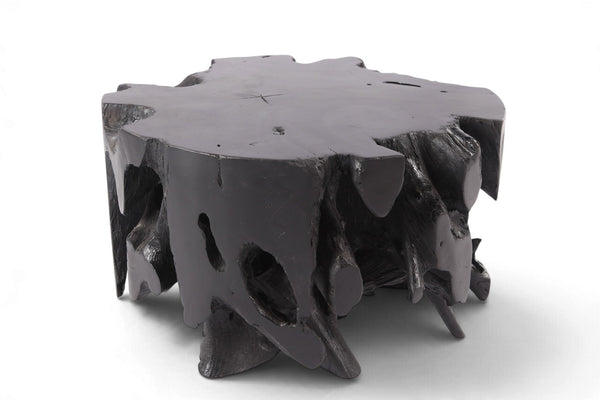 30” Diameter Black Teak Root Coffee Table 4 - Dyag East