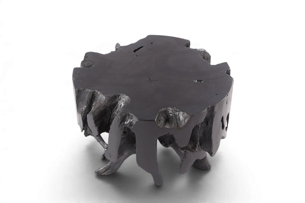 30” Diameter Black Teak Root Coffee Table 4 - Dyag East