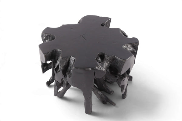 30” Diameter Black Teak Root Coffee Table - Dyag East