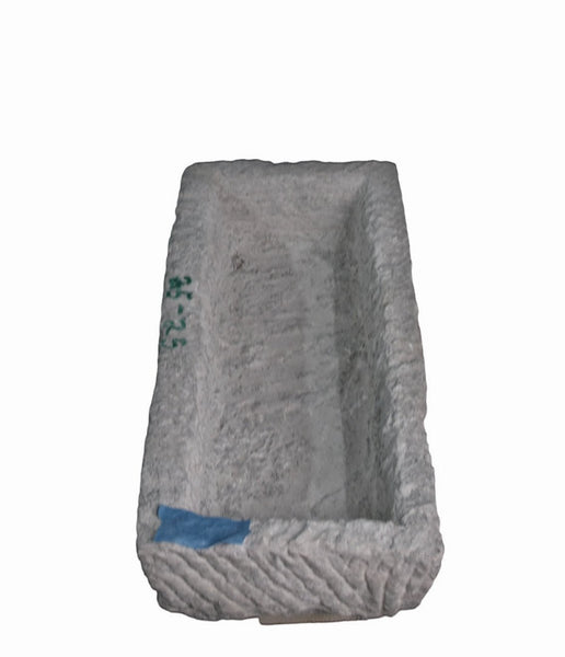 32" Inch Long Hand Chiseled Stone Trough 24 - 25 - Dyag East