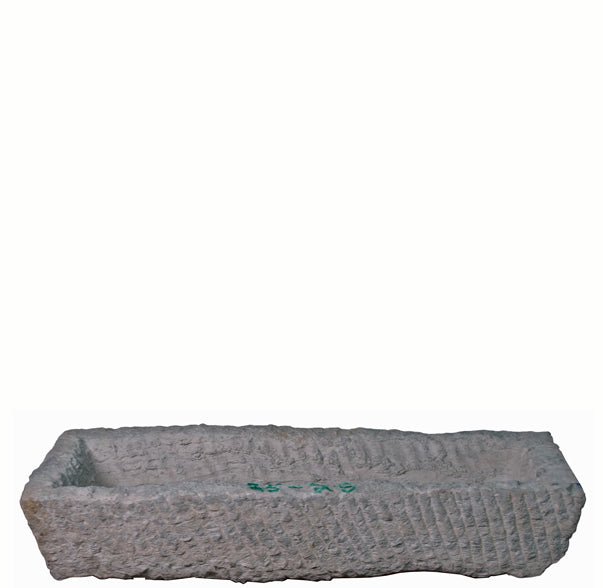 32" Inch Long Hand Chiseled Stone Trough 24 - 25 - Dyag East