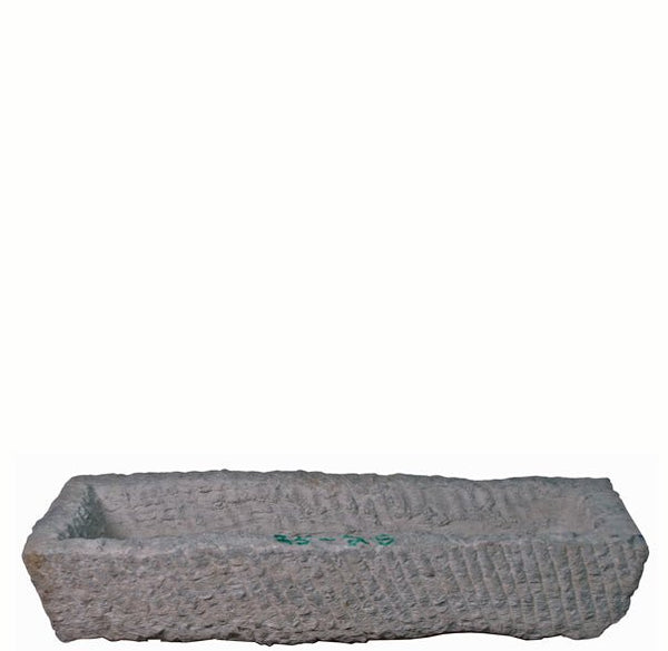 32" Inch Long Hand Chiseled Stone Trough 24 - 25 - Dyag East
