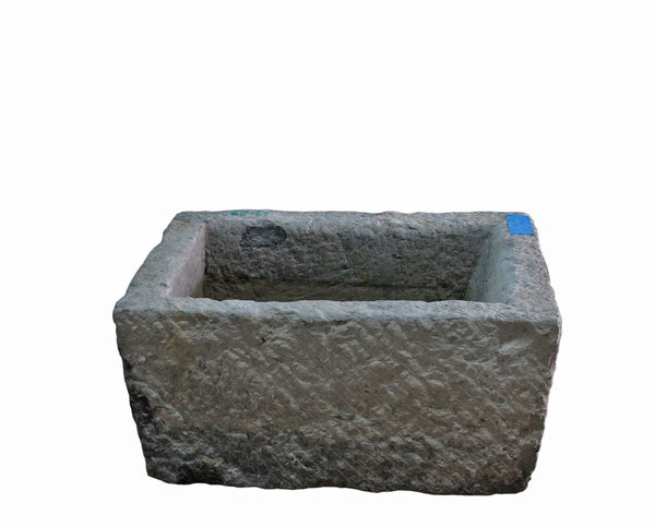 32" Inch Long Hand Chiseled Stone Trough 28 - Dyag East