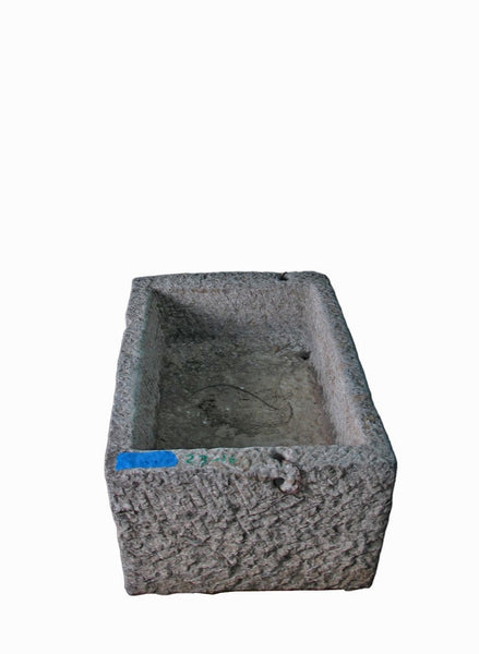 34" Inch Long Hand Chiseled Stone Trough 16 - Dyag East